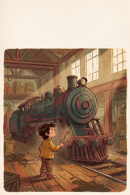 Illustration : Sacha & la locomotive oubliée