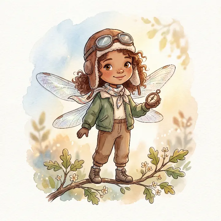 Le même enfant transformé en héros de conte illustré par Plumio